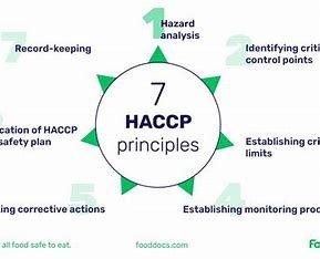 "Diagram illustrating HACCP principles in food safety."