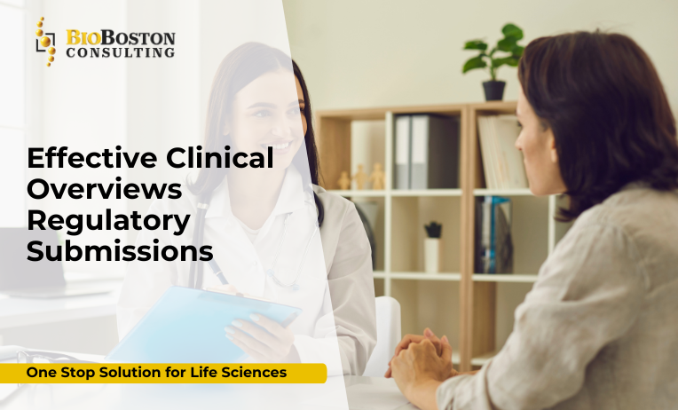 “Medical writer preparing Clinical Overview document for CTD submission”