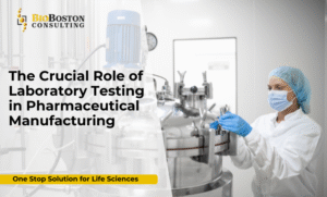 "Laboratory testing process ensuring pharmaceutical drug safety and quality"