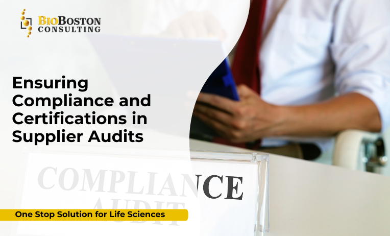 Supplier compliance audit verifying ISO certification