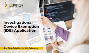 FDA Investigational Device Exemption (IDE) application for medical devices