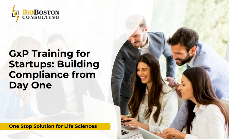 Life sciences startup team undergoing GxP training