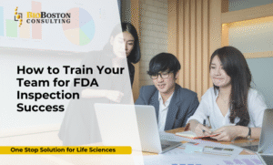 Biotech team participating in FDA inspection training workshop