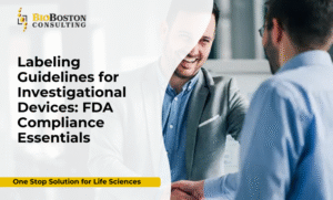 Investigational device label with FDA compliant investigational use statement