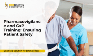 Life sciences team receiving pharmacovigilance and GxP training