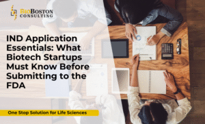 Biotech expert reviewing preclinical safety data for IND submission