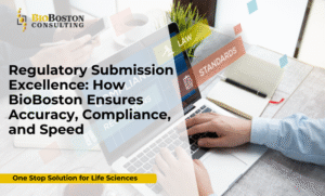Regulatory submission workflow for FDA, EMA, and international approvals by BioBoston Consulting