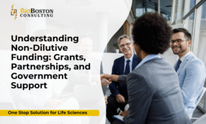 Non-dilutive funding options for biotech startups through grants and partnerships.
