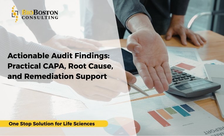 Actionable Audit Findings: Practical CAPA, Root Cause, and Remediation Support 8 Audit remediation and verification support to strengthen quality systems