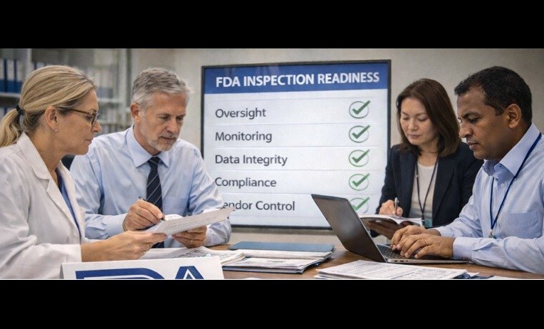 Best FDA GCP inspection readiness: 6 Practical, Inspection-ready steps for clinical ops 5 FDA GCP inspection readiness planning with clinical ops and QA reviewing controlled trial oversight records