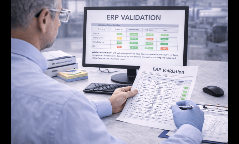 Traceability and audit trail review for electronic record and signature validation