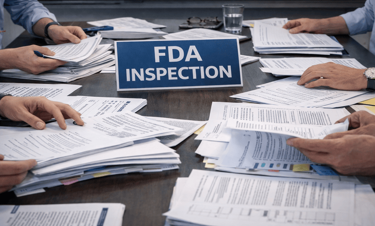 Pre-approval inspection readiness review aligning filing and site controls