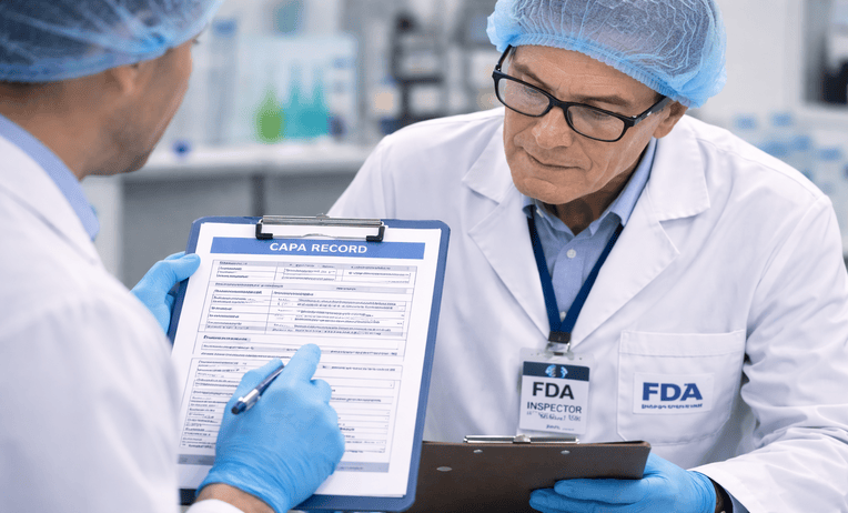 Mock FDA inspection rehearsal with quality and operations team