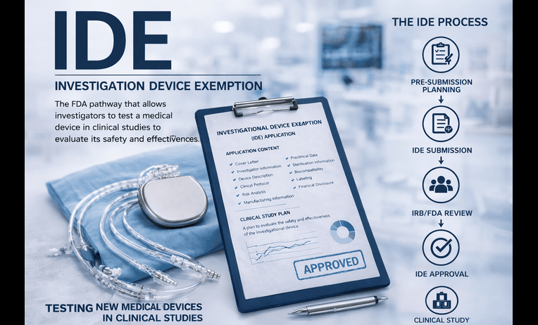 IDE submission process key steps for medical device clinical investigation approval