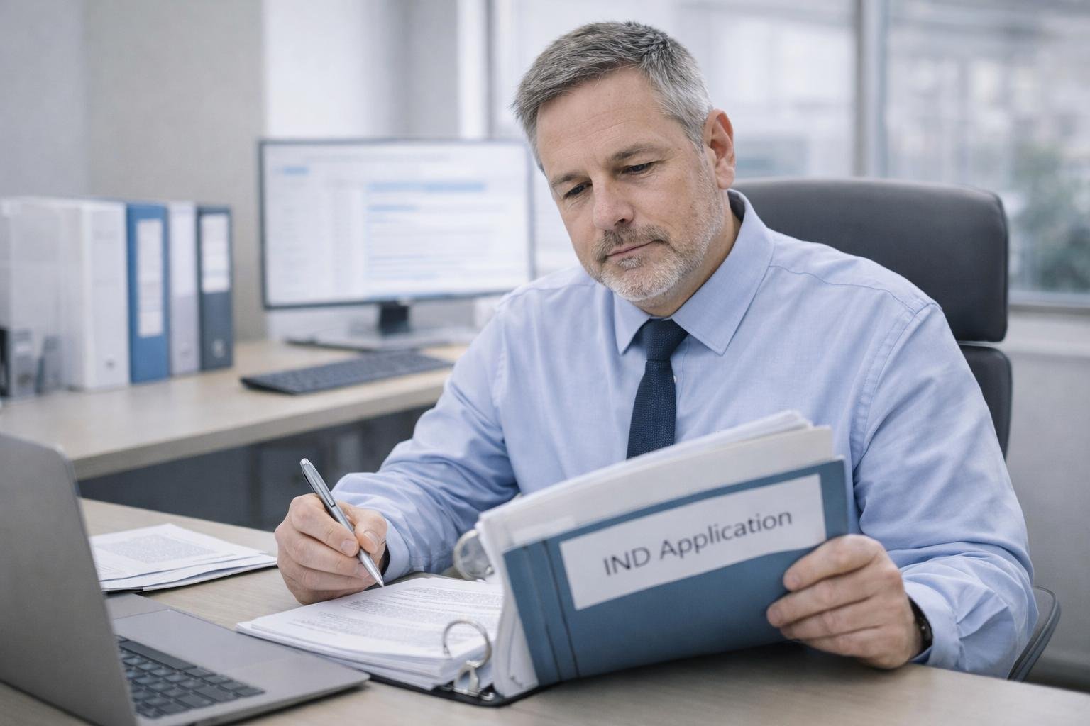 IND application process for FDA approval and clinical trial authorization