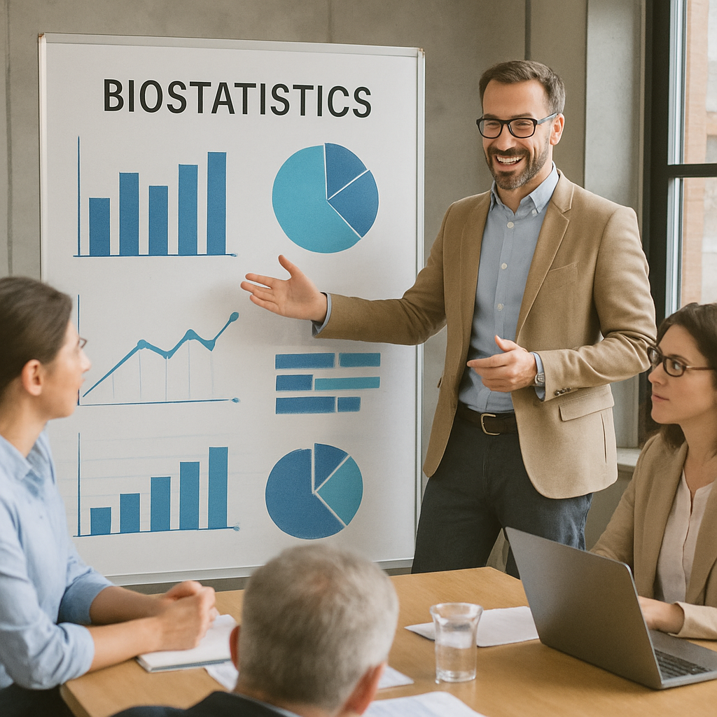 Biostatistics supporting research through data analysis and scientific evaluation